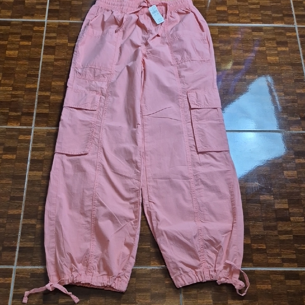 aerie Pink Cargo Jogger Pants